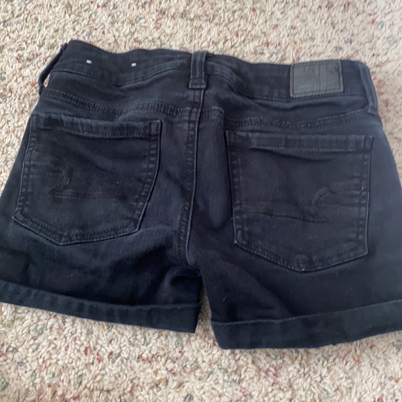 Black Denim Midi Short - Picture 2 of 3